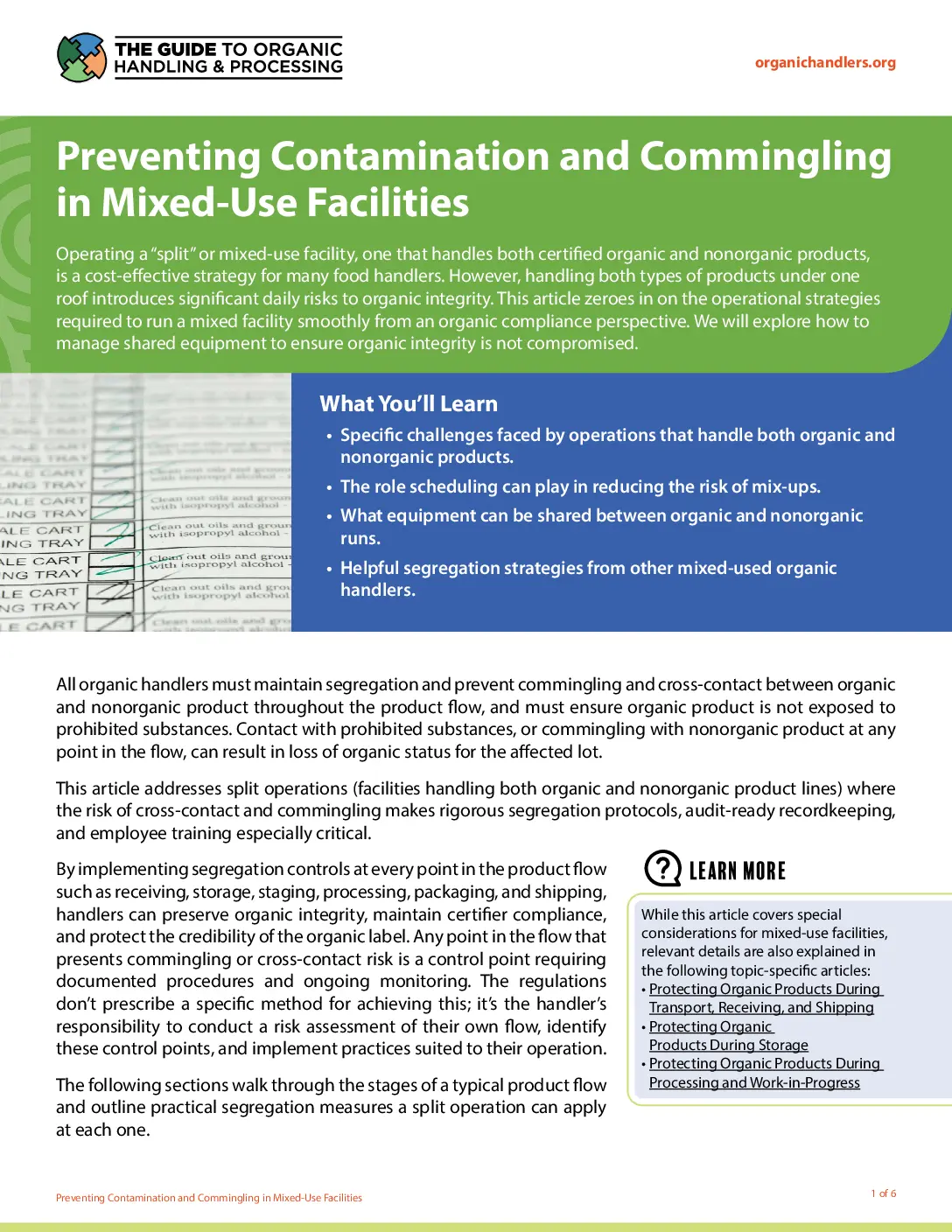 Preventing Contamination and Commingling in Mixed-Use Facilities