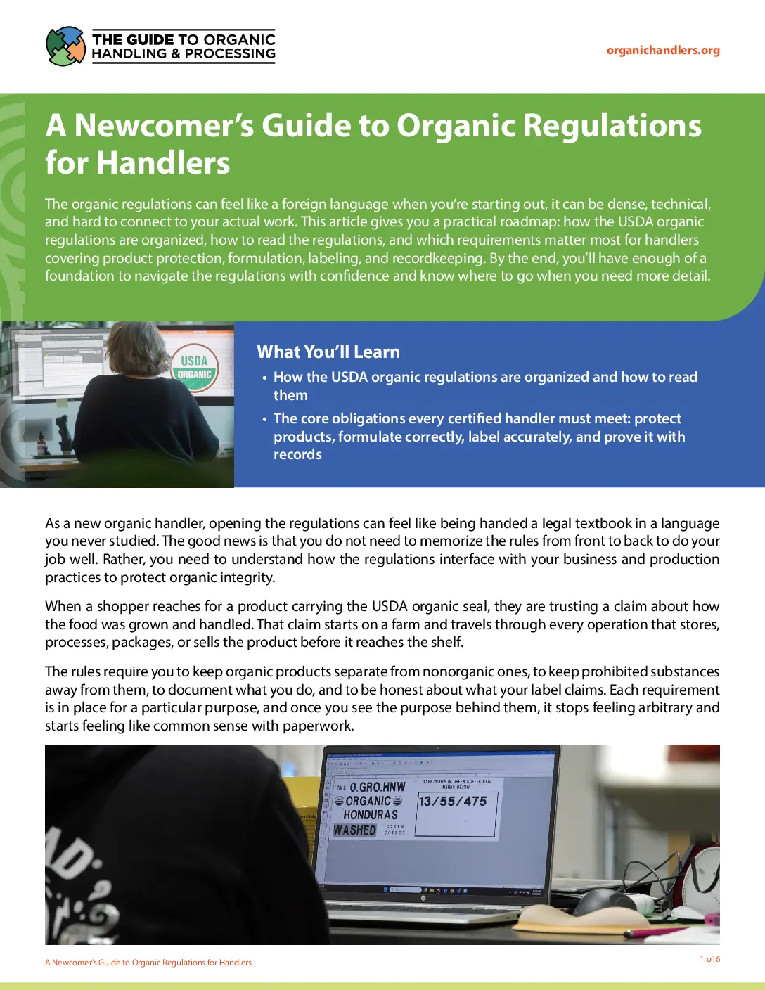 A Newcomer’s Guide to Organic Regulations for Handlers