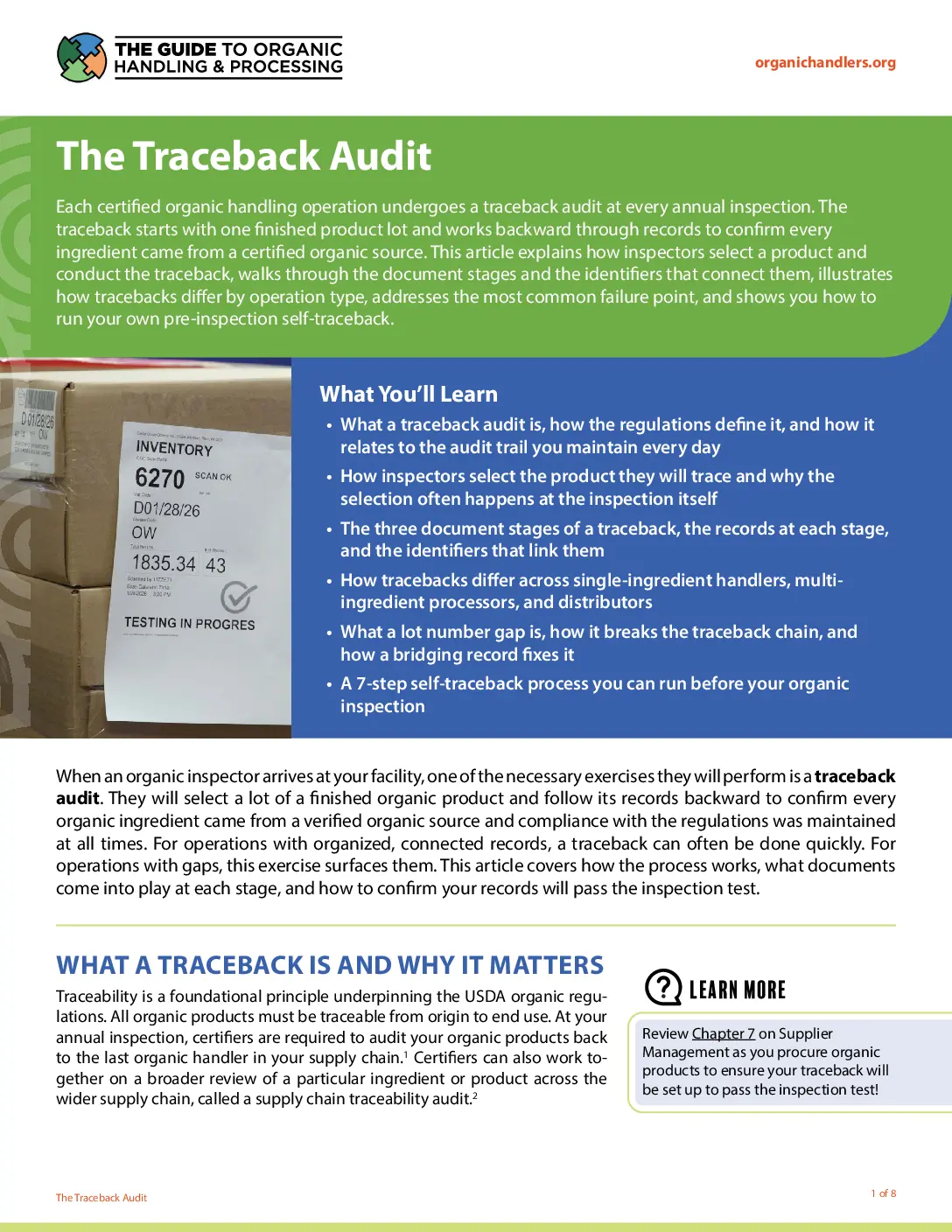 The Traceback Audit