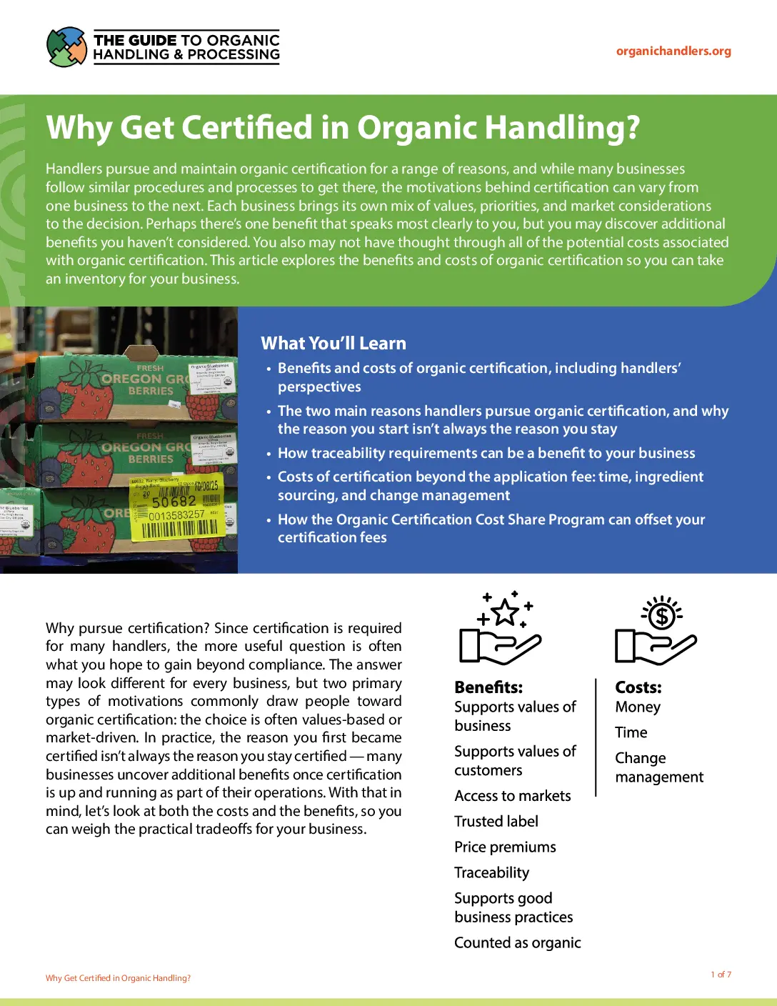 Why Get Certified in Organic Handling?